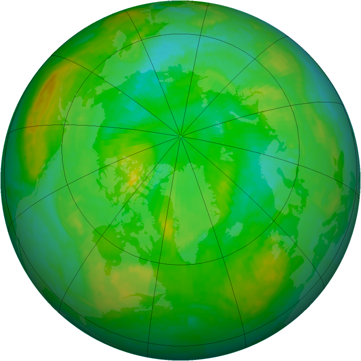 Arctic ozone map for 19 July 2003